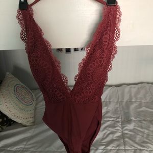 Lace One Piece Swimsuit // Size XS